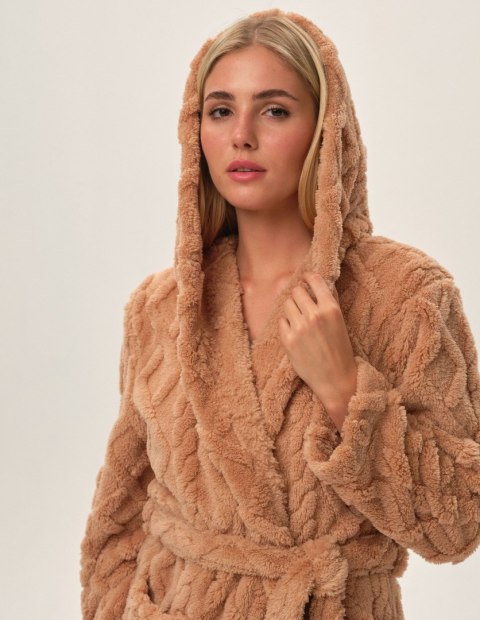 Szlafrok Fredda 41955-80X Beżowy Beżowy XXL Henderson Ladies Szlafrok Fredda 41955-80X Beżowy Beżowy XXL Henderson Ladies