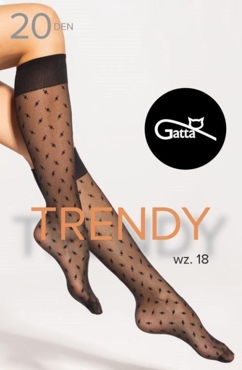 Podkolanówki Trendy Line 18 20 Den Black UNI Gatta Podkolanówki Trendy Line 18 20 Den Black UNI Gatta