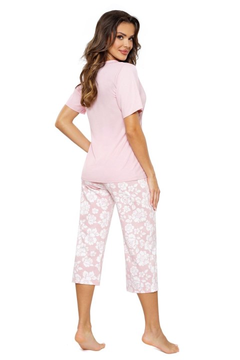 Piżama Rosalia 3/4 Pudrowy Róż XL Donna Piżama Rosalia 3/4 Pudrowy Róż XL Donna