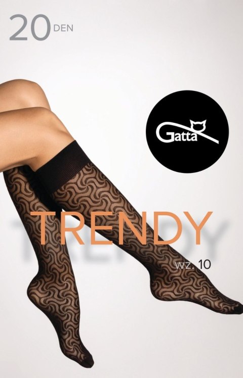 Podkolanówki Trendy Line 10 Nero Nero UNI Gatta Podkolanówki Trendy Line 10 Nero Nero UNI Gatta